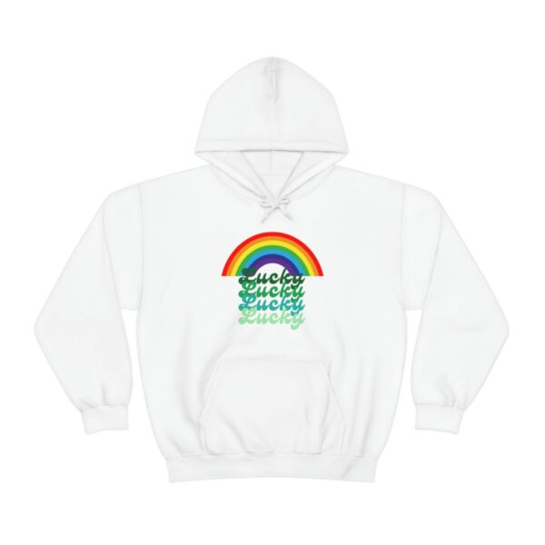 Lucky Rainbow Saint Patrick's Day  | St. Paddy's Day | Shamrock St Paddy's - Hoodie - Image 3