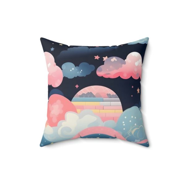 Moonlit Sky Clouds Polyester Pillow - Image 8