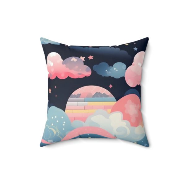 Moonlit Sky Clouds Polyester Pillow - Image 7