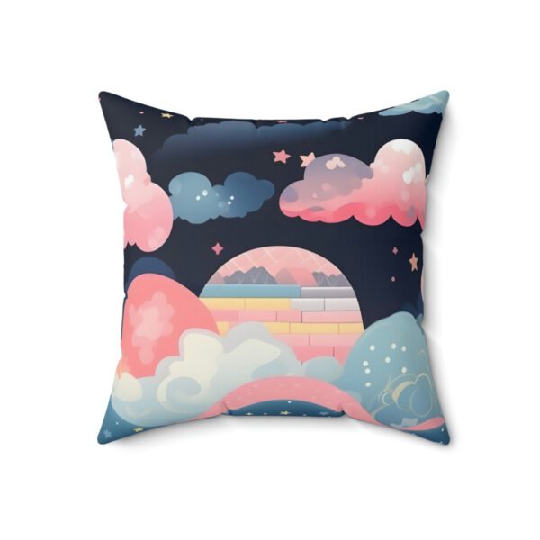 Moonlit Sky Clouds Polyester Pillow - Image 11