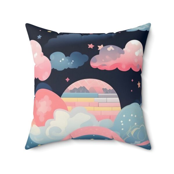 Moonlit Sky Clouds Polyester Pillow - Image 2