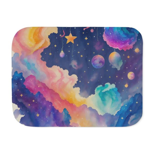 Rainbow Watercolor Clouds - Sherpa Blanket - Image 17