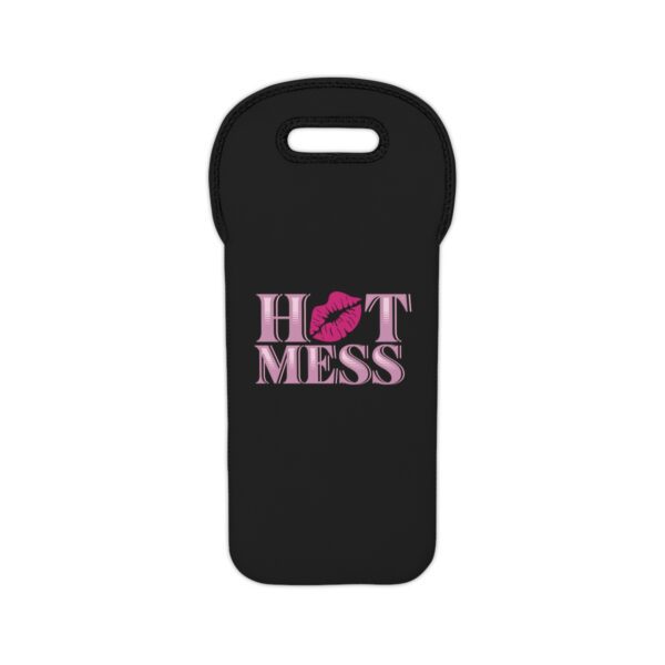 "Hot Mess" - Insulated Wine Tote - Image 2