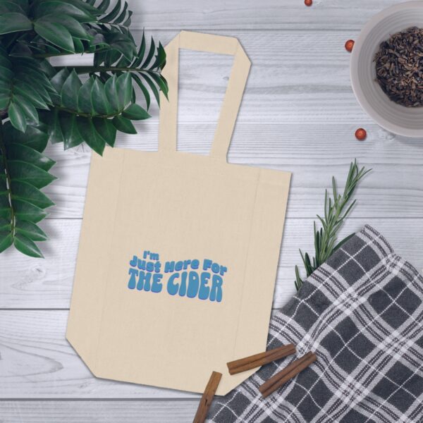 "I'm Just Here For The Cider" - Wine Tote Bag - Image 3