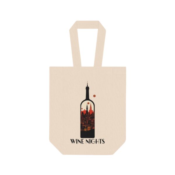 "Wine Nights" City Skyline - Wine Tote Bag