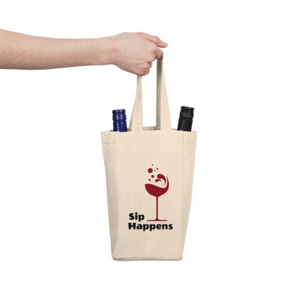 "Sip Happens" - Wine Tote Bag - Image 2