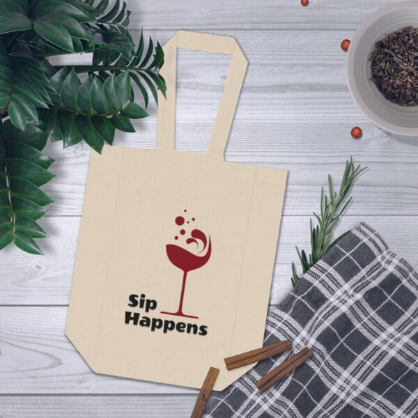 "Sip Happens" - Wine Tote Bag - Image 3