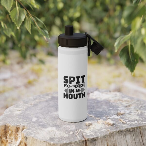 "Spit PreWorkout In My Mouth" - Stainless Steel Water Bottle, Sports Lid - Image 8