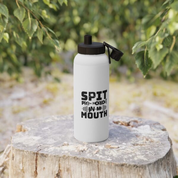 "Spit PreWorkout In My Mouth" - Stainless Steel Water Bottle, Sports Lid - Image 4