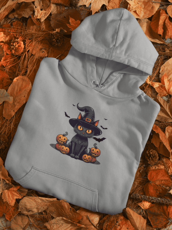 Black Cat Witch | Spooky Season | Halloween | Unisex - Hoodie