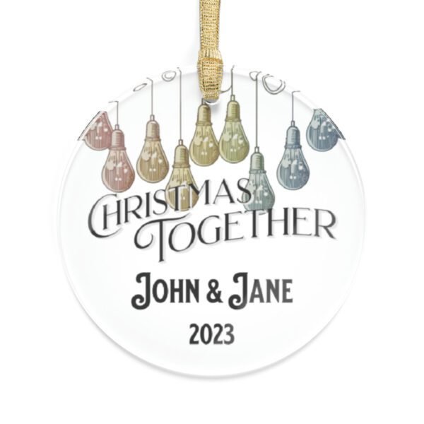 "Christmas Together" Vintage-Styled (Personalized) - Acrylic Ornaments