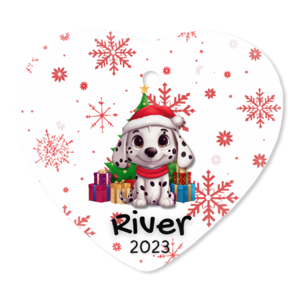 Dalmatian (Personalized) | Cute Dog Ornament | Dalmatian Owner Gift - Porcelain Ornaments - Image 2