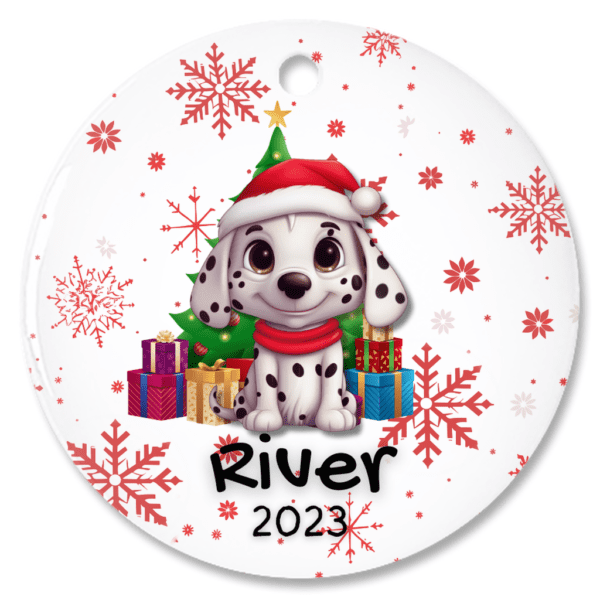 Dalmatian (Personalized) | Cute Dog Ornament | Dalmatian Owner Gift - Porcelain Ornaments