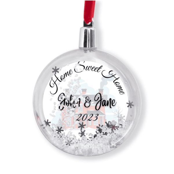 "Home Sweet Home" (Personalized) - Snow Globe Ornaments