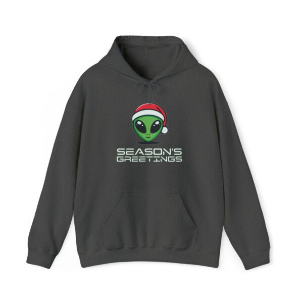 Alien Season's Greetings | Christmas Alien | Grey Alien | Festive Alien - Hoodie - Image 8