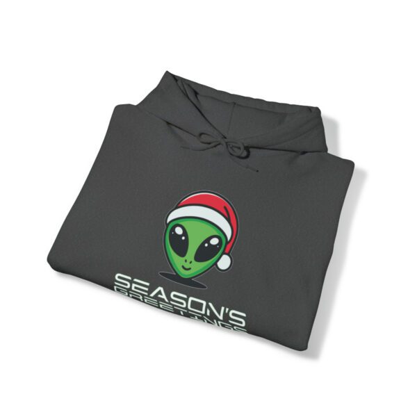 Alien Season's Greetings | Christmas Alien | Grey Alien | Festive Alien - Hoodie - Image 9