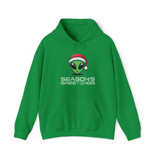 Alien Season's Greetings | Christmas Alien | Grey Alien | Festive Alien - Hoodie - Image 6