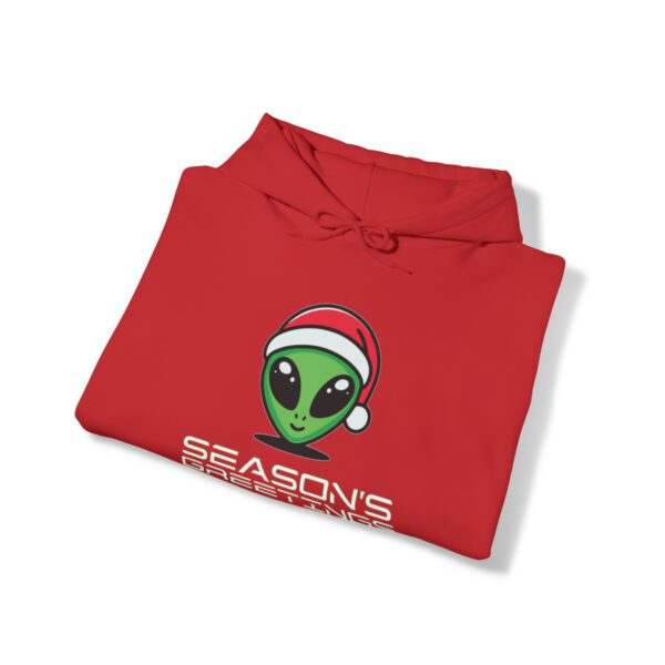 Alien Season's Greetings | Christmas Alien | Grey Alien | Festive Alien - Hoodie - Image 13