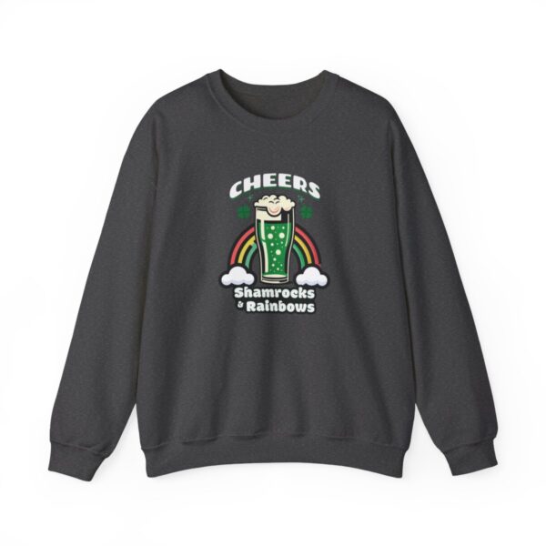 Cheers: Shamrocks & Rainbows | Saint Patrick's Day | Unisex - Sweater - Image 6