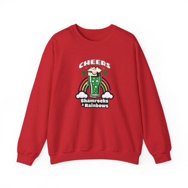 Cheers: Shamrocks & Rainbows | Saint Patrick's Day | Unisex - Sweater - Image 10