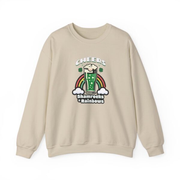 Cheers: Shamrocks & Rainbows | Saint Patrick's Day | Unisex - Sweater - Image 2