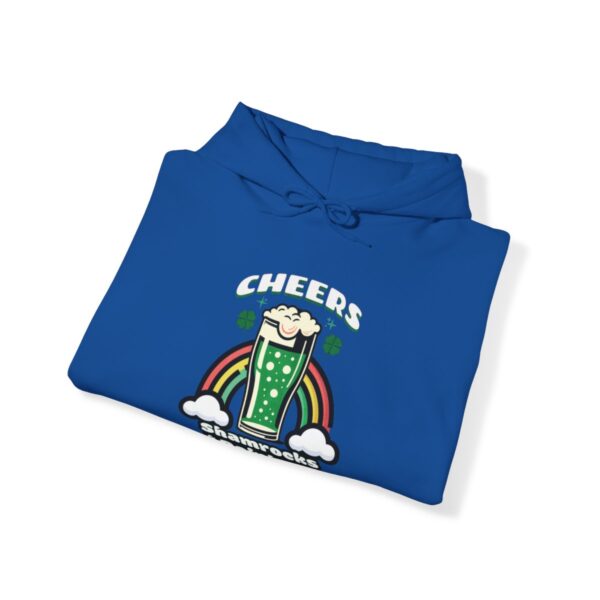 Cheers: Shamrocks & Rainbows | Saint Patrick's Day | Unisex - Hoodie - Image 9