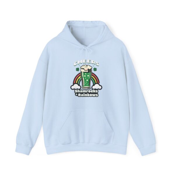 Cheers: Shamrocks & Rainbows | Saint Patrick's Day | Unisex - Hoodie - Image 6