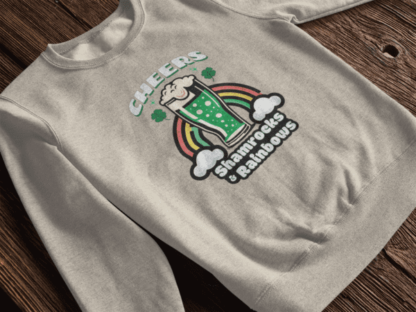 Cheers: Shamrocks & Rainbows | Saint Patrick's Day | Unisex - Sweater