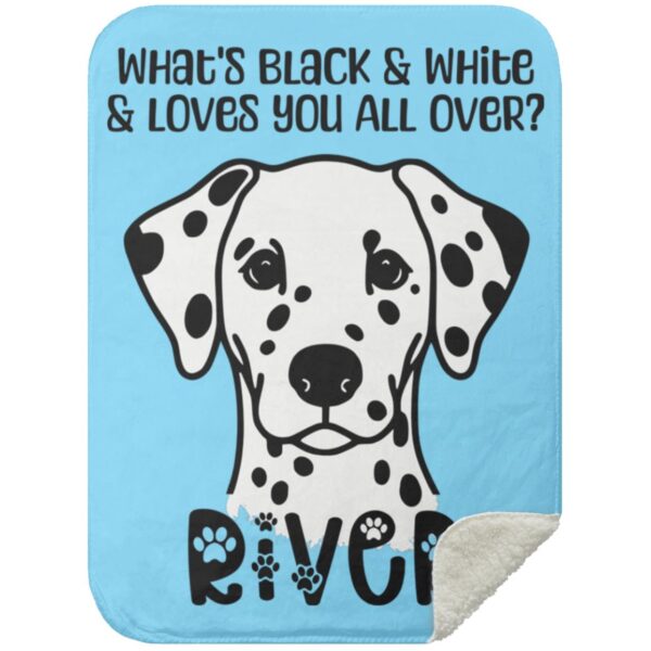 Dalmatian Love | Dalmatian Mom | Dalmatian Gift - Premium Mink Sherpa Blanket (Personalized) - Image 11