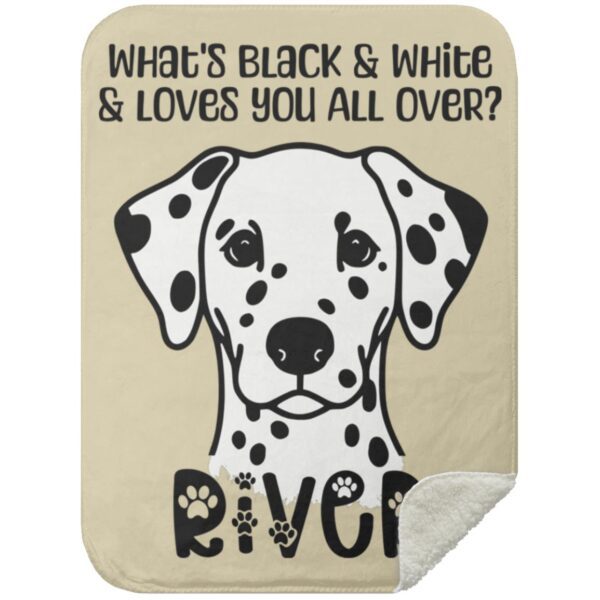 Dalmatian Love | Dalmatian Mom | Dalmatian Gift - Premium Mink Sherpa Blanket (Personalized) - Image 12