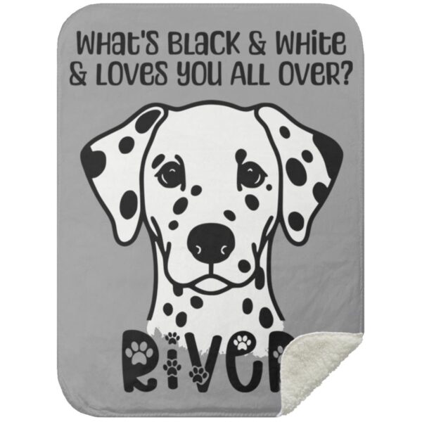 Dalmatian Love | Dalmatian Mom | Dalmatian Gift - Premium Mink Sherpa Blanket (Personalized) - Image 13