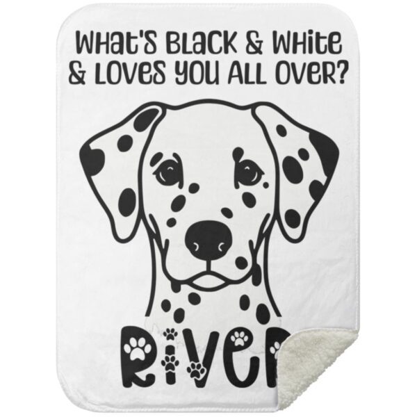 Dalmatian Love | Dalmatian Mom | Dalmatian Gift - Premium Mink Sherpa Blanket (Personalized) - Image 14