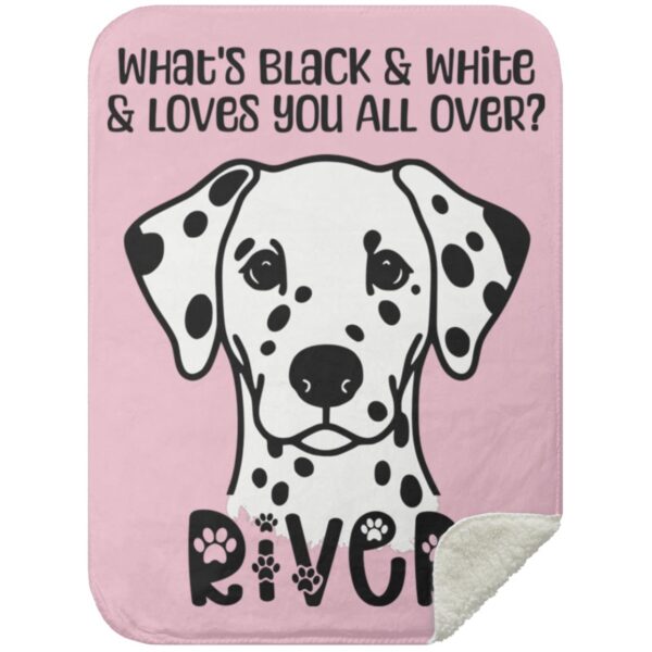 Dalmatian Love | Dalmatian Mom | Dalmatian Gift - Premium Mink Sherpa Blanket (Personalized) - Image 15