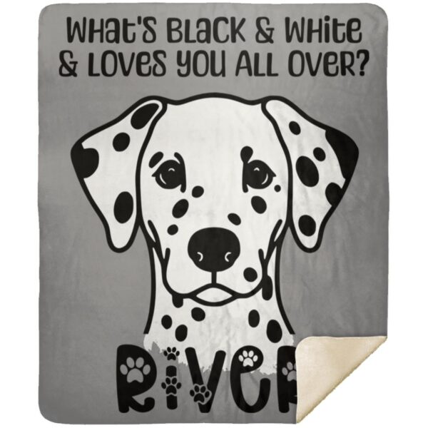 Dalmatian Love | Dalmatian Mom | Dalmatian Gift - Premium Mink Sherpa Blanket (Personalized)