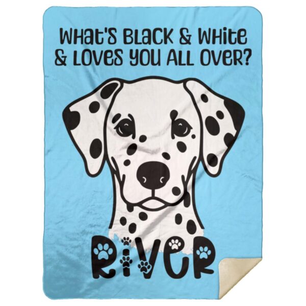 Dalmatian Love | Dalmatian Mom | Dalmatian Gift - Premium Mink Sherpa Blanket (Personalized) - Image 10