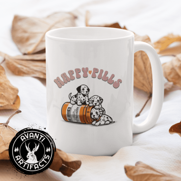 Dalmatian Happy Pills | Dalmatian Themed Mug | Dalmatian Owner - Mugs