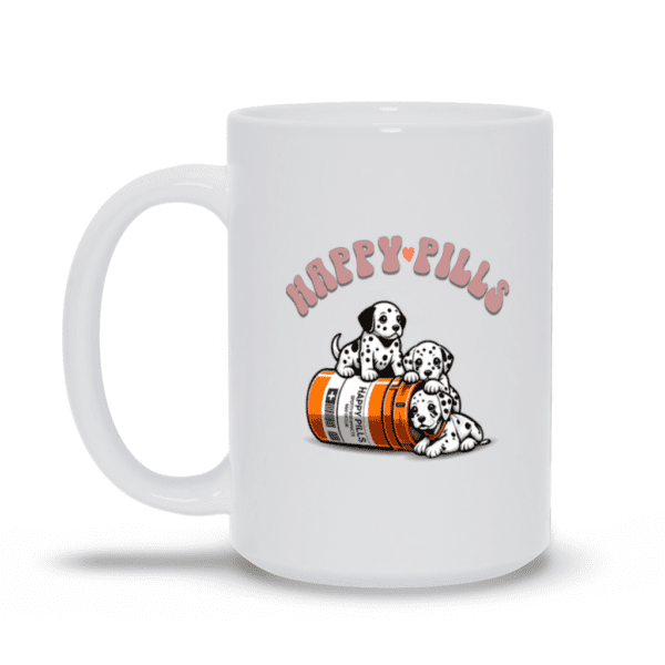 Dalmatian Happy Pills | Dalmatian Themed Mug | Dalmatian Owner - Mugs - Image 4