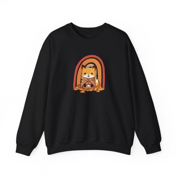Cozy Fall Fox | Cute Fox Autumn Sweater | Fall Leaves | Unisex - Sweater - Image 4