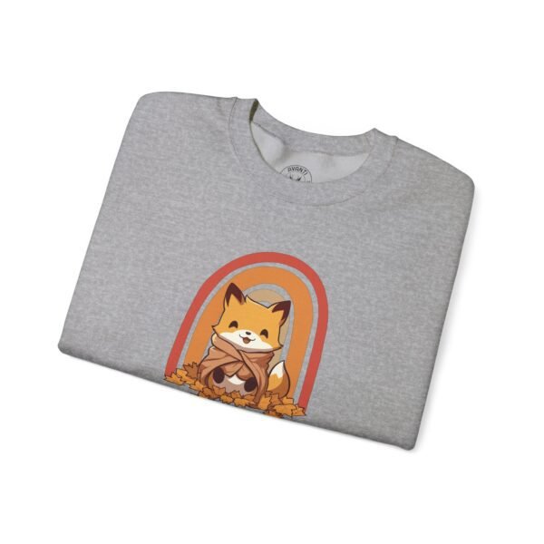 Cozy Fall Fox | Cute Fox Autumn Sweater | Fall Leaves | Unisex - Sweater - Image 3