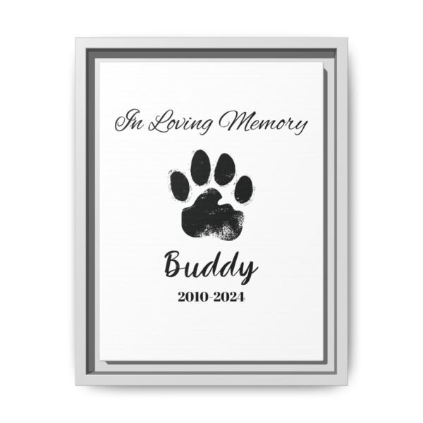 In Loving Memory Personalized Pet Memorial | Dog Memorial | Pet Tribute - Framed Matte Canvas - Image 10