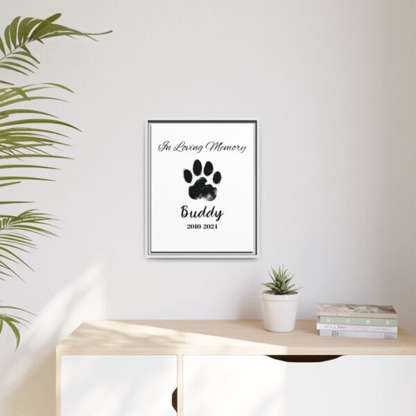 In Loving Memory Personalized Pet Memorial | Dog Memorial | Pet Tribute - Framed Matte Canvas - Image 18