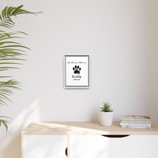 In Loving Memory Personalized Pet Memorial | Dog Memorial | Pet Tribute - Framed Matte Canvas - Image 12