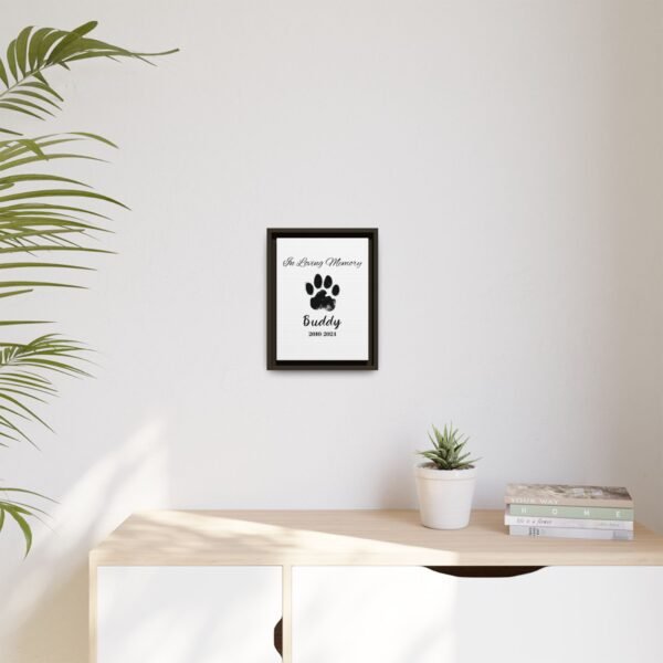 In Loving Memory Personalized Pet Memorial | Dog Memorial | Pet Tribute - Framed Matte Canvas - Image 9