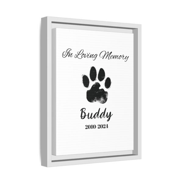 In Loving Memory Personalized Pet Memorial | Dog Memorial | Pet Tribute - Framed Matte Canvas - Image 11
