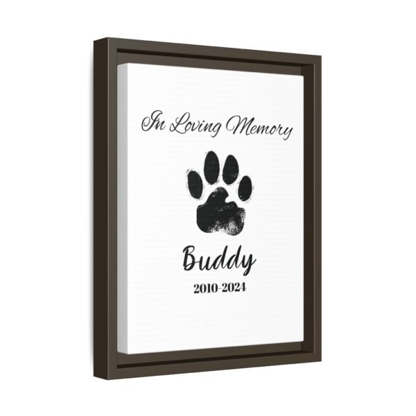 In Loving Memory Personalized Pet Memorial | Dog Memorial | Pet Tribute - Framed Matte Canvas - Image 8