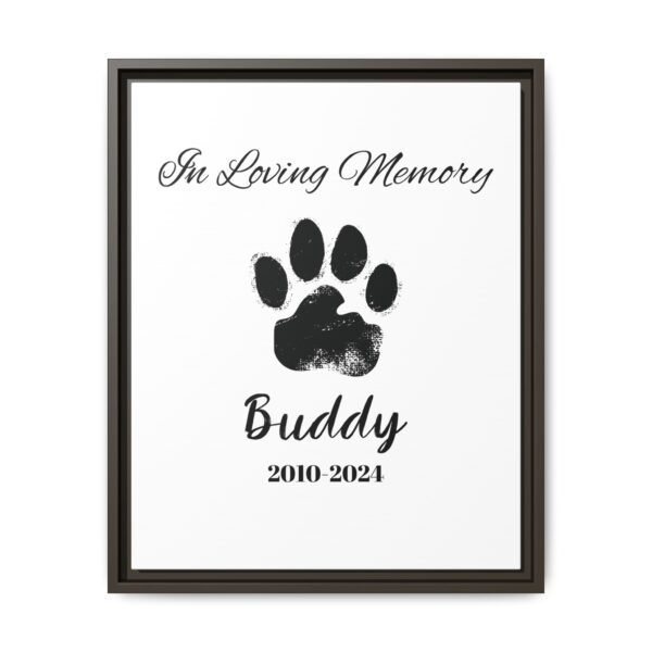 In Loving Memory Personalized Pet Memorial | Dog Memorial | Pet Tribute - Framed Matte Canvas - Image 13