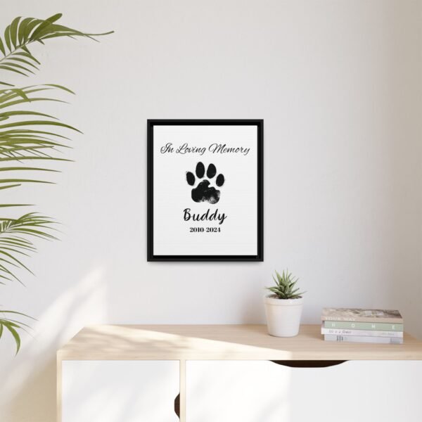 In Loving Memory Personalized Pet Memorial | Dog Memorial | Pet Tribute - Framed Matte Canvas - Image 6