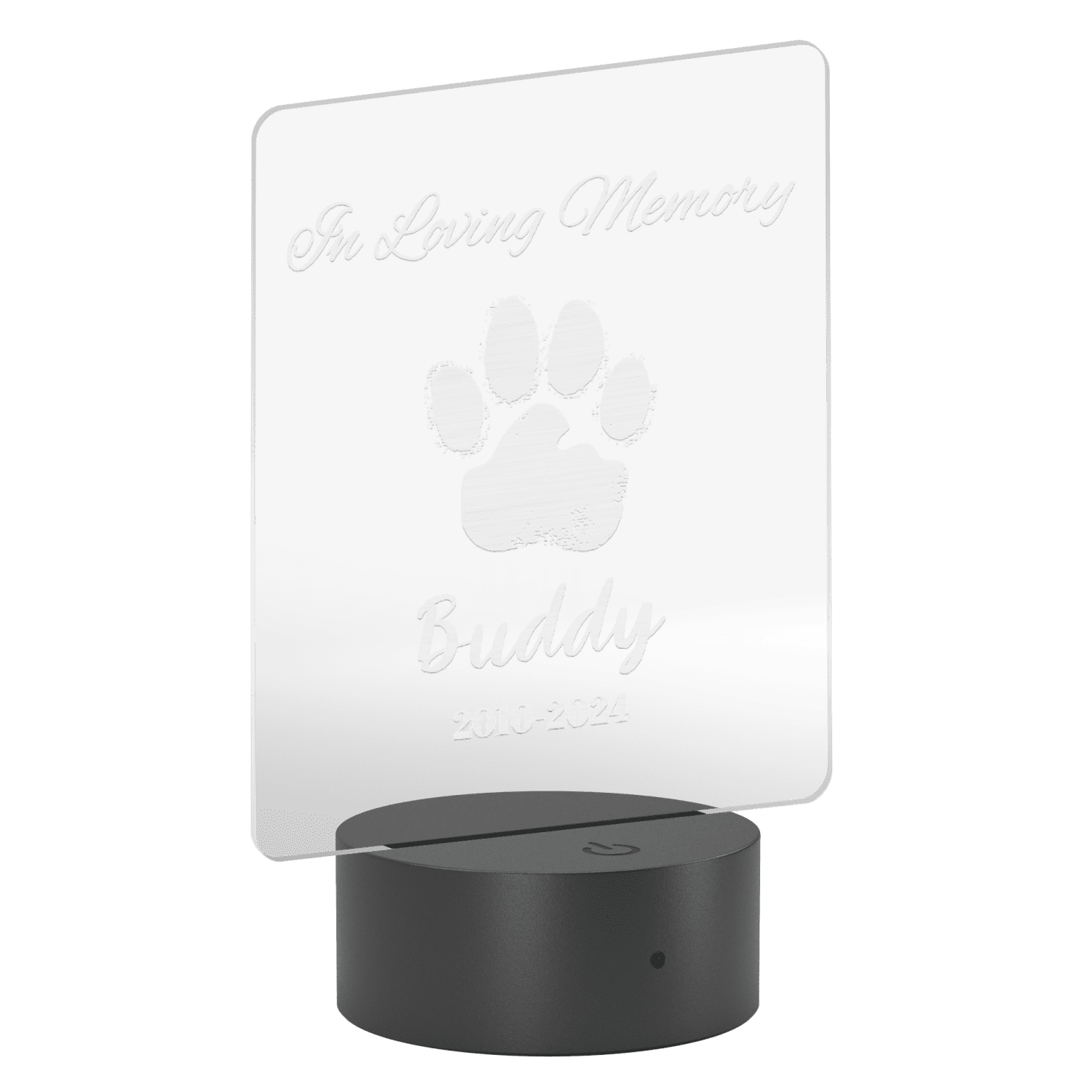 In Loving Memory | Personalized Pet Memorial | Rainbow Bridge Memory - Acrylic LED Sign - Image 5