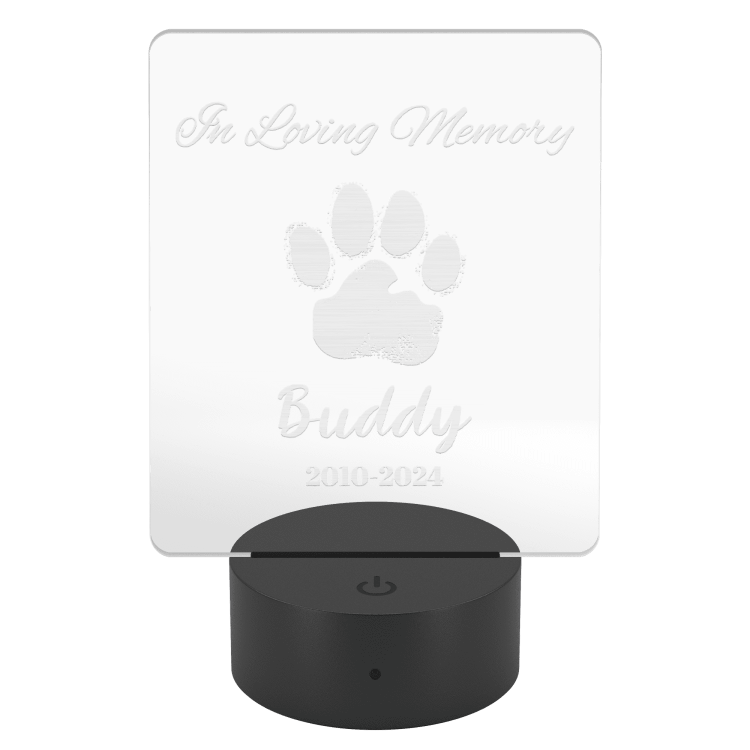 In Loving Memory | Personalized Pet Memorial | Rainbow Bridge Memory - Acrylic LED Sign - Image 4
