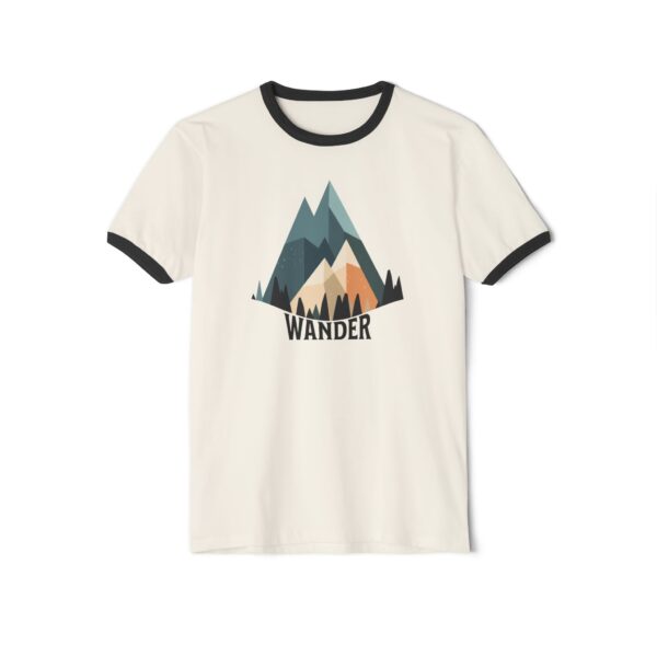 Wander Ringer Tee | Hiking Shirt | Camping Shirt - Unisex Cotton Ringer T-Shirt - Image 5